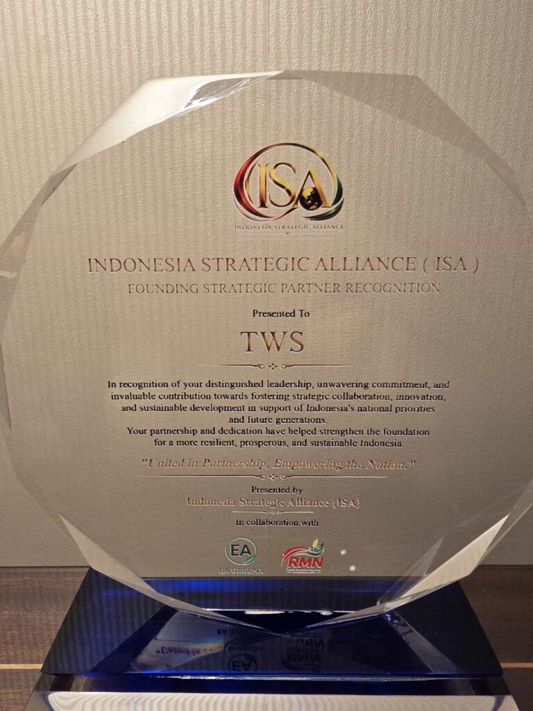 TWS 印度尼西亚战略联盟 ISA 创始战略合作伙伴认可