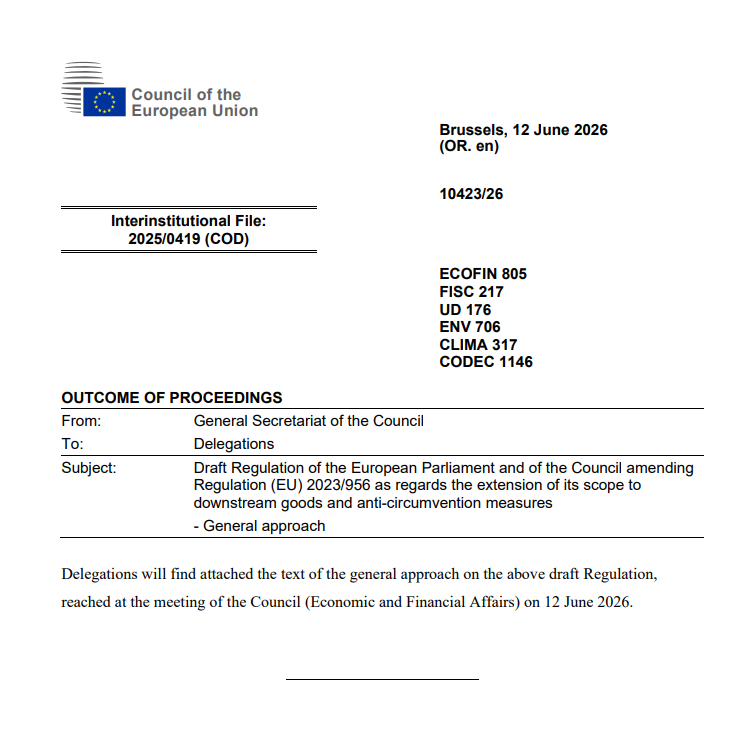 EU Council CBAM Press Release 2026